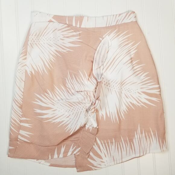 Runaway The Label Palm Print Ruffle Mini Skirt Size 4 - Picture 2 of 9